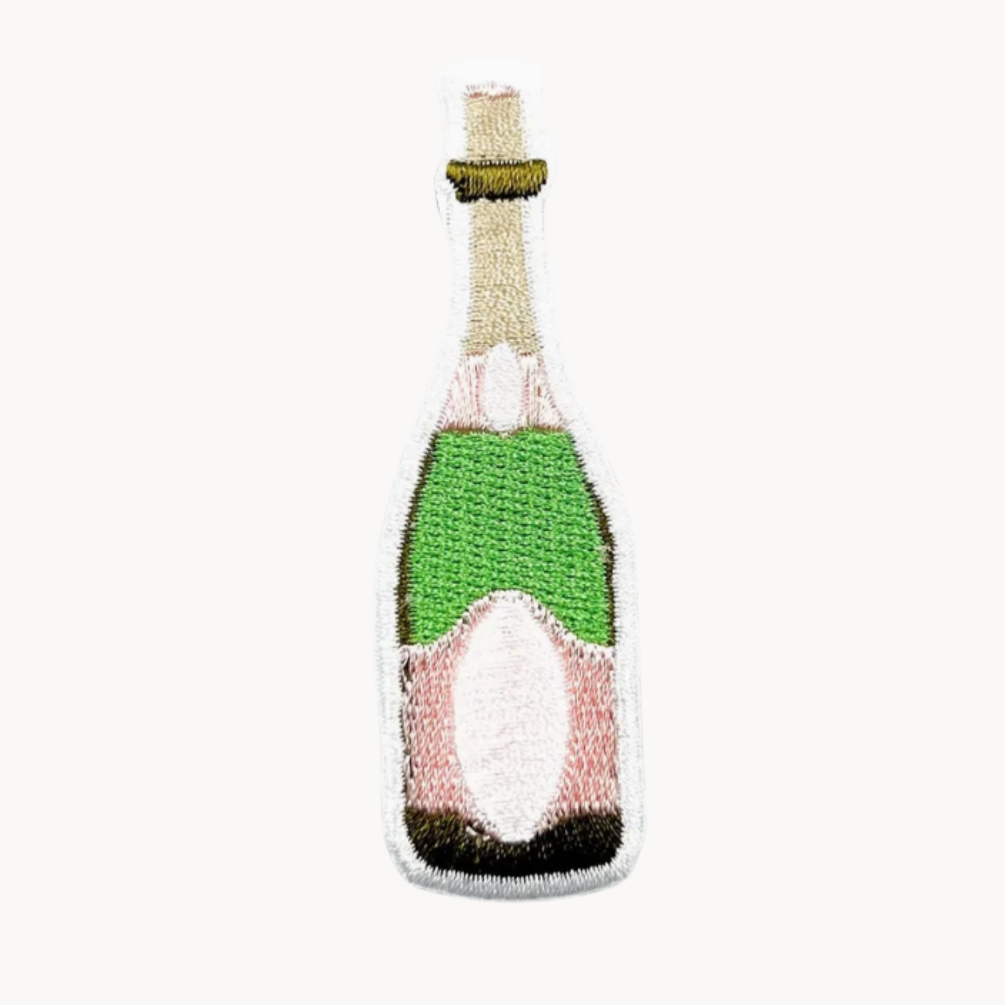 Champagne Bottle Iron On Patch
