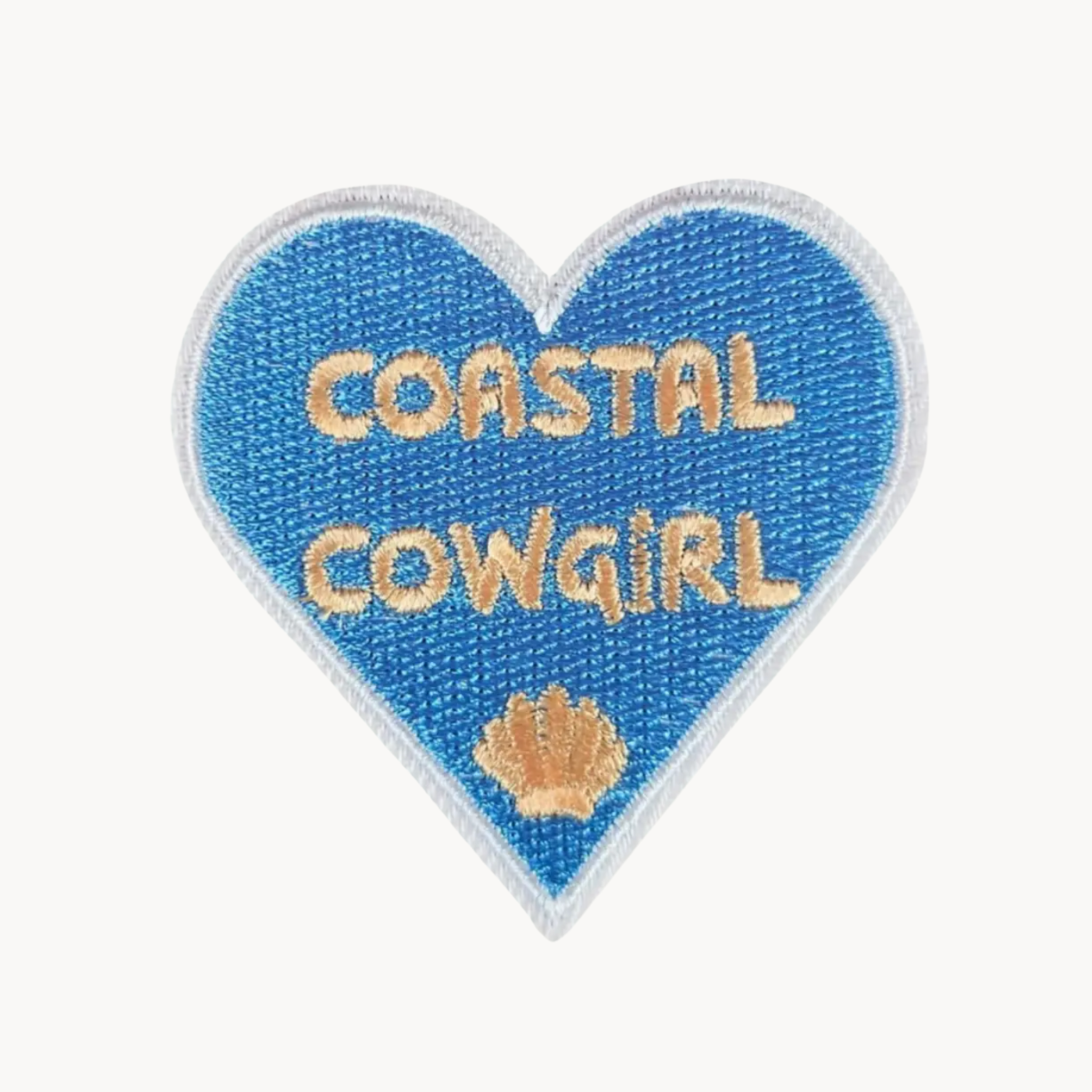 Coastal Cowgirl Heart Iron On Patch