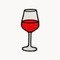 Wine Glass Iron On Patch