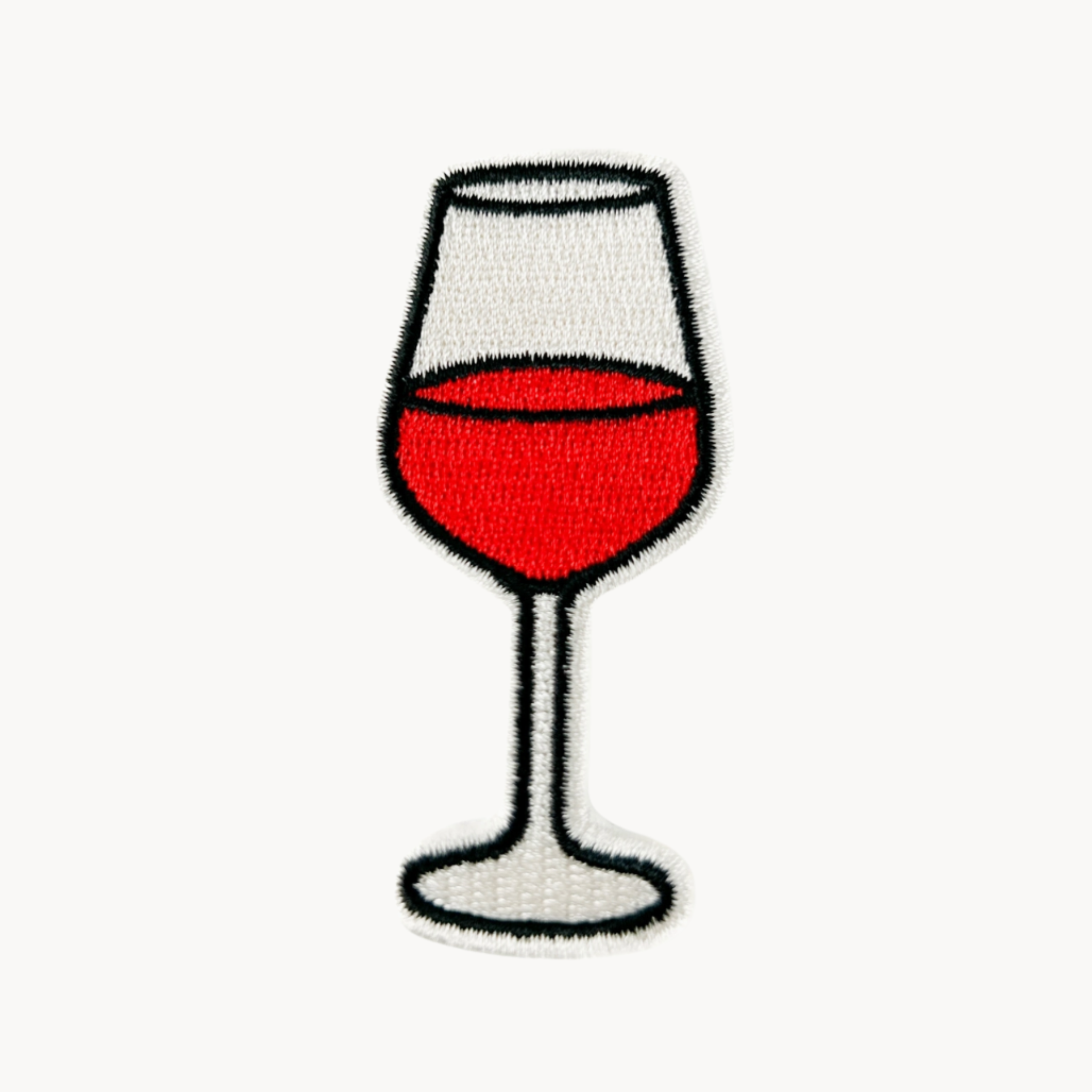 Wine Glass Iron On Patch